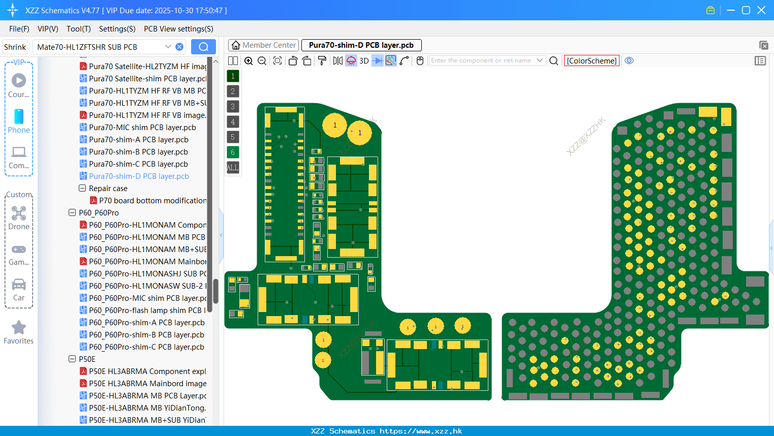 Huawei Pura70-shim-D PCB Layer